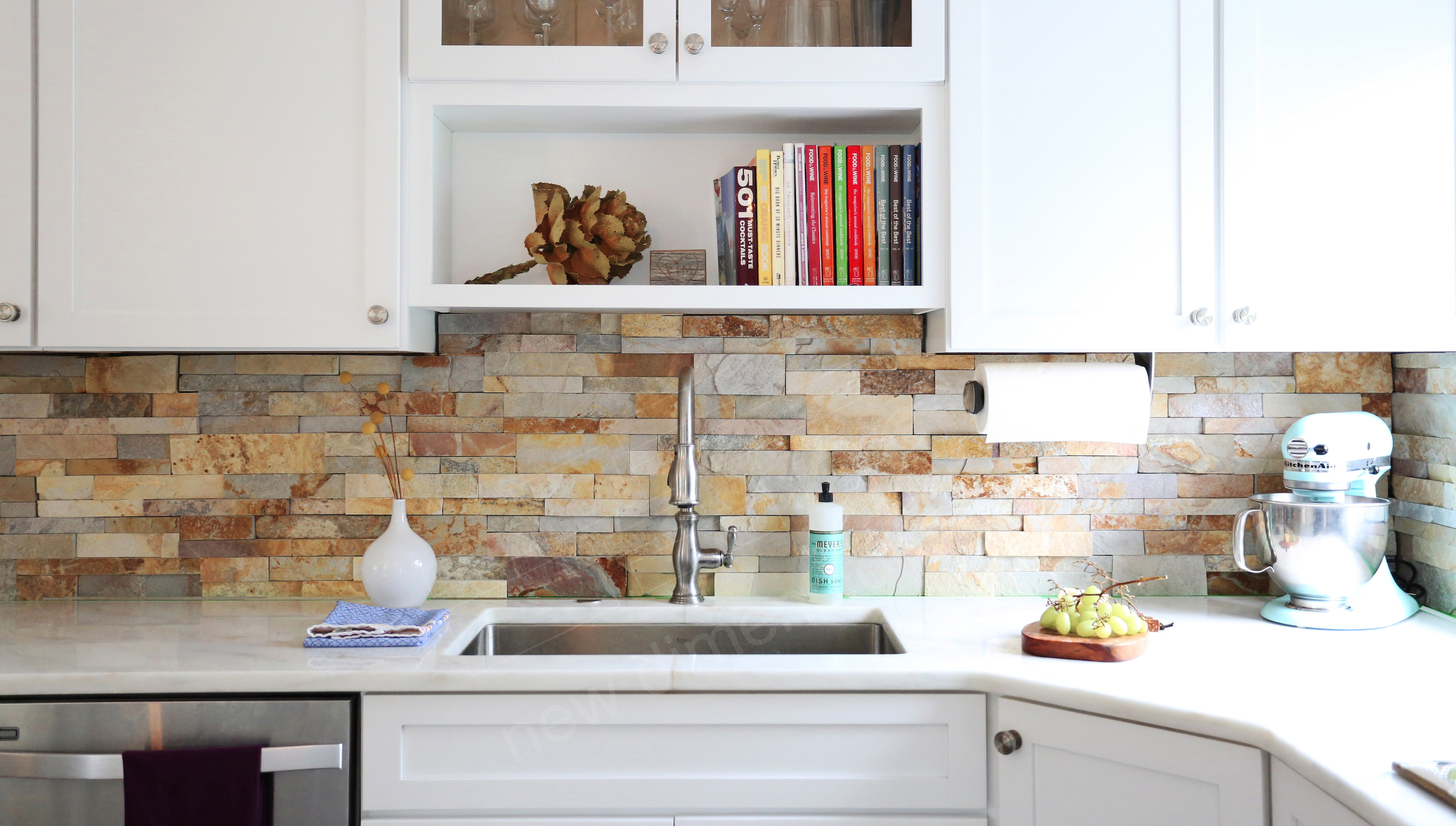 Aztec Stacked Stone Kitchen Backsplash Orlando, FL