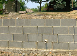 Concrete Block Retaining Wall