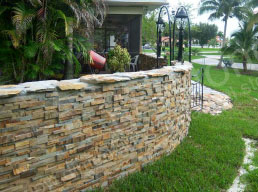 Norstone Ochre Blend Retaining Wall