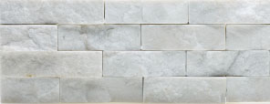 Split face stone white rock panel