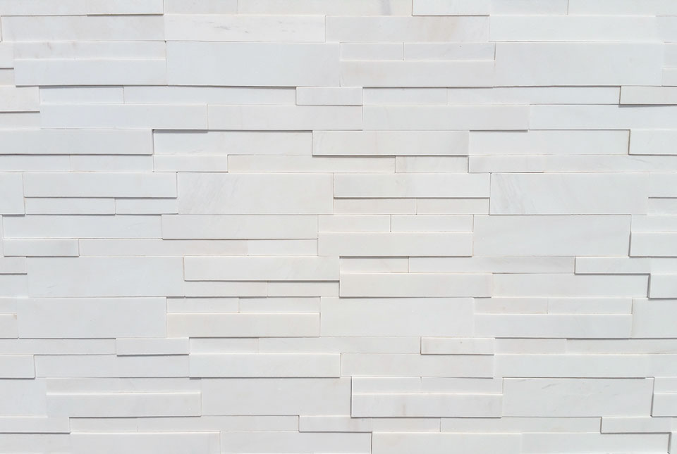 Aksent 3D White Marble Wall Tile Installation