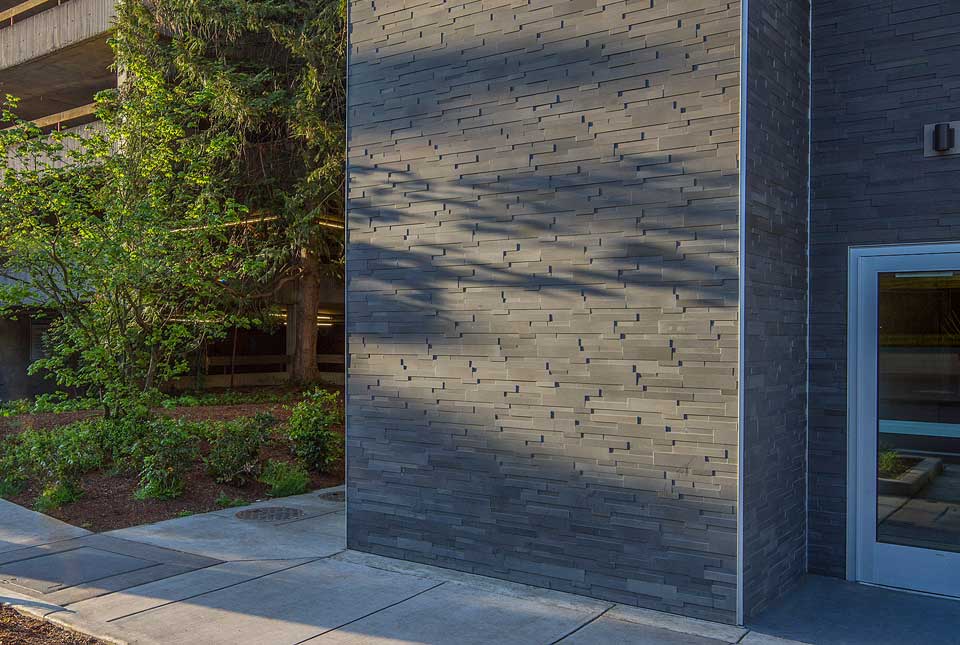 Grey Stacked Stone Veneer Panels for Commercial Buildings