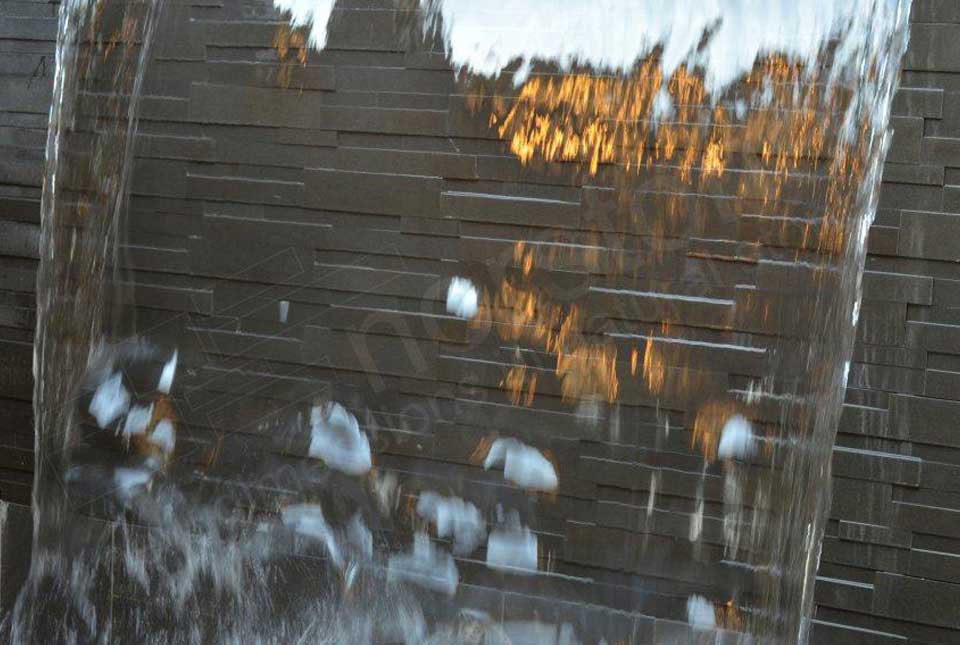 Grey Ledgestone Tiles used in a Water Feature