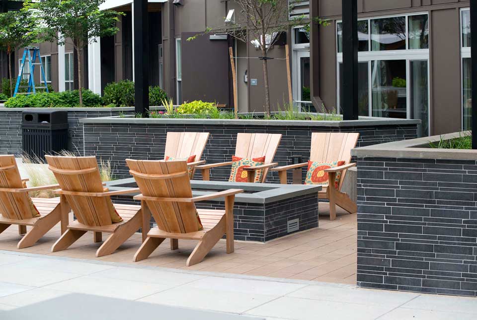 Natural Stone Basalt Wall Tile Landscape Veneer Wall in Washington DC