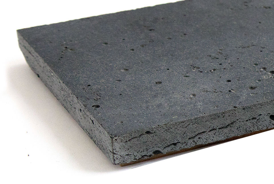 Close Up Graphite Lava Stone Planc