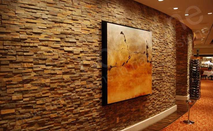 Norstone Pompano Interior Stacked Stone Veneer Wall