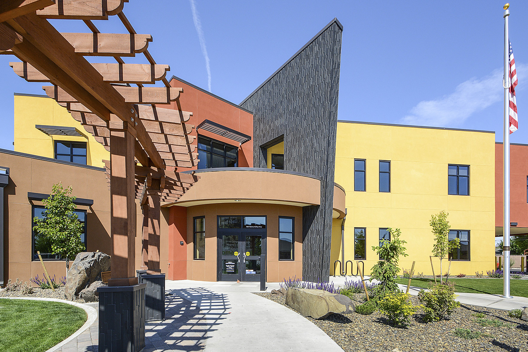 Basalt Ebony Stone Veneer used on the exterior of a bank near the entrance