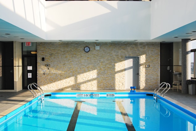 Indoor Pool Ivory Ledgestone Feature Wall